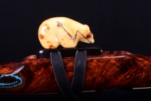 Yellow Cedar Burl Native American Flute, Minor, Mid G-4, #H27D (9)